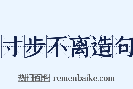 寸步不离造句是什么意思的图片